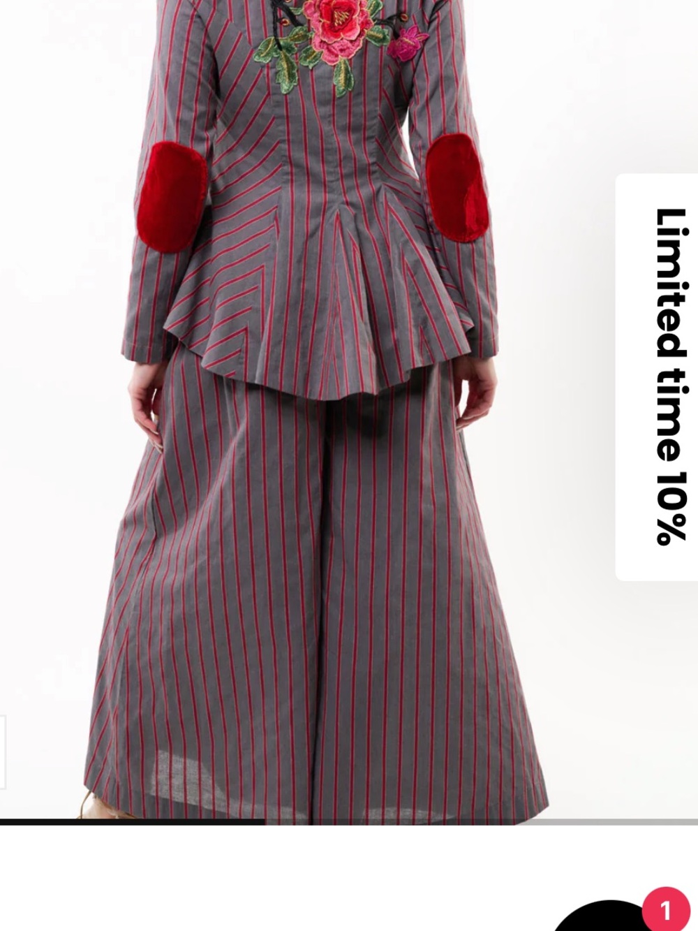 NWT Aratta Silent Journey- Striped Statement Pants - Picture 4 of 12